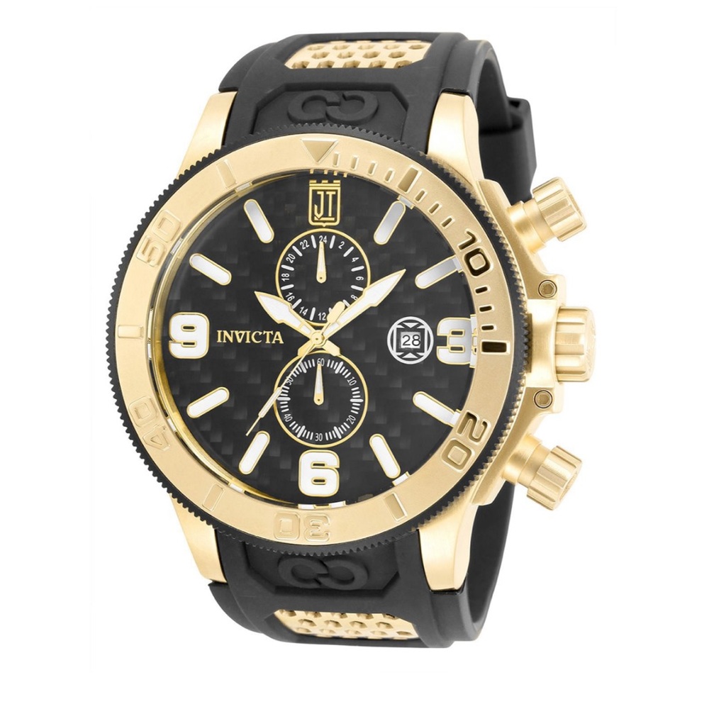 Invicta Men's 52mm JT Corduba Quartz Chronograph Carbon Fiber Dial Strap Watch